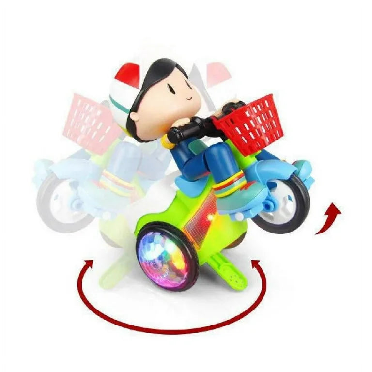 Rotating Stunt Tricycle Music Light Toy