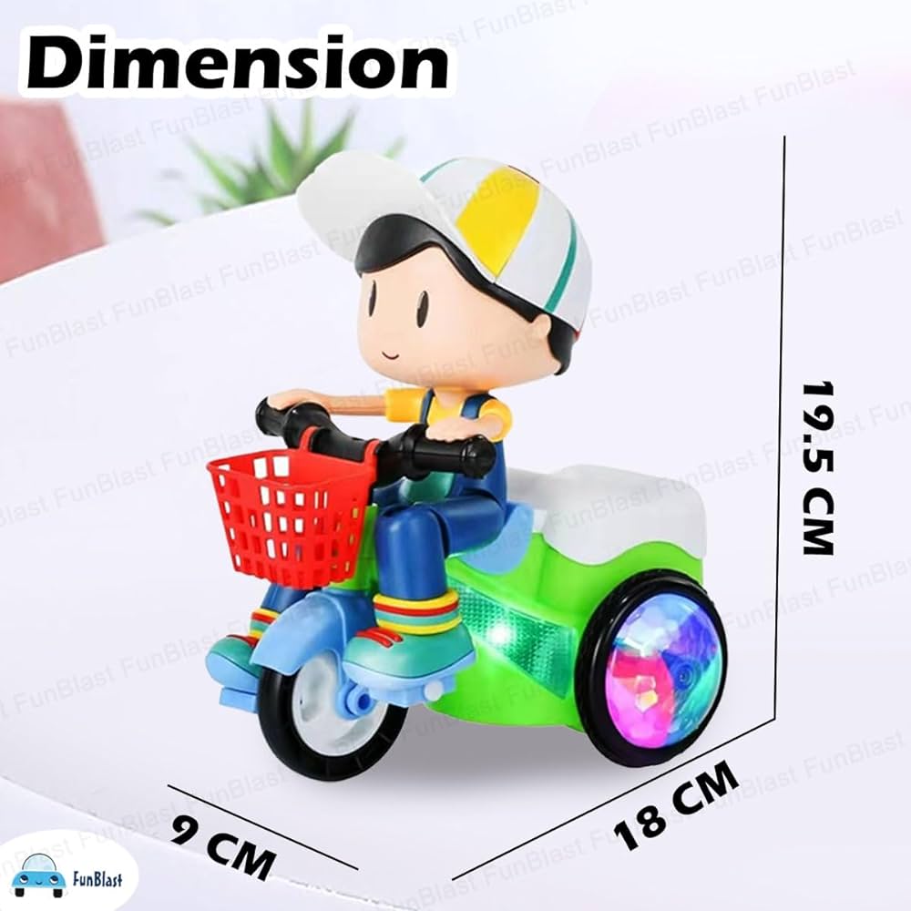 Rotating Stunt Tricycle Music Light Toy