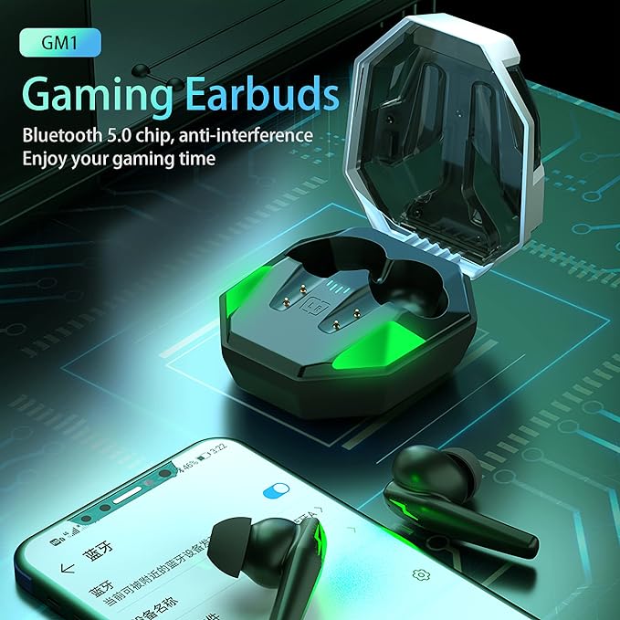 Wireless Gaming Earbuds, Bluetooth 5.0.