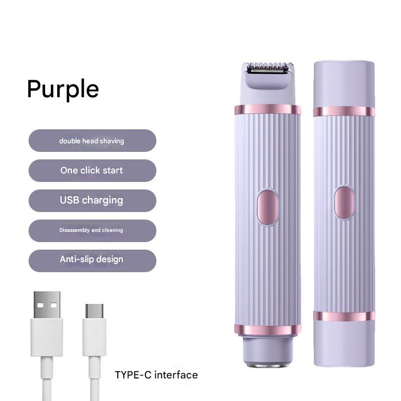 2 In 1 Women Electric Razors Bikini Trimmer Face Shavers Hair Removal for Underarms Legs Lady Body Trimmer Waterproof Painless