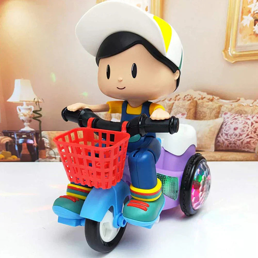 Rotating Stunt Tricycle Music Light Toy