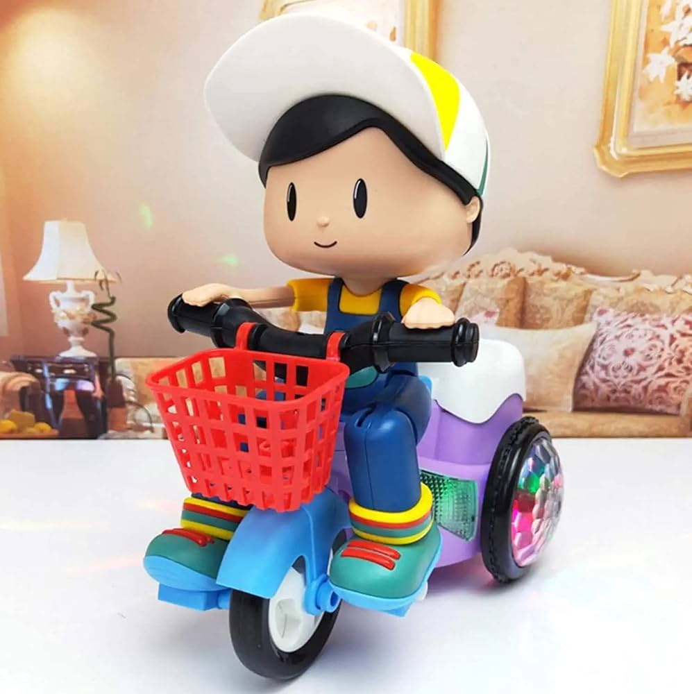 Rotating Stunt Tricycle Music Light Toy