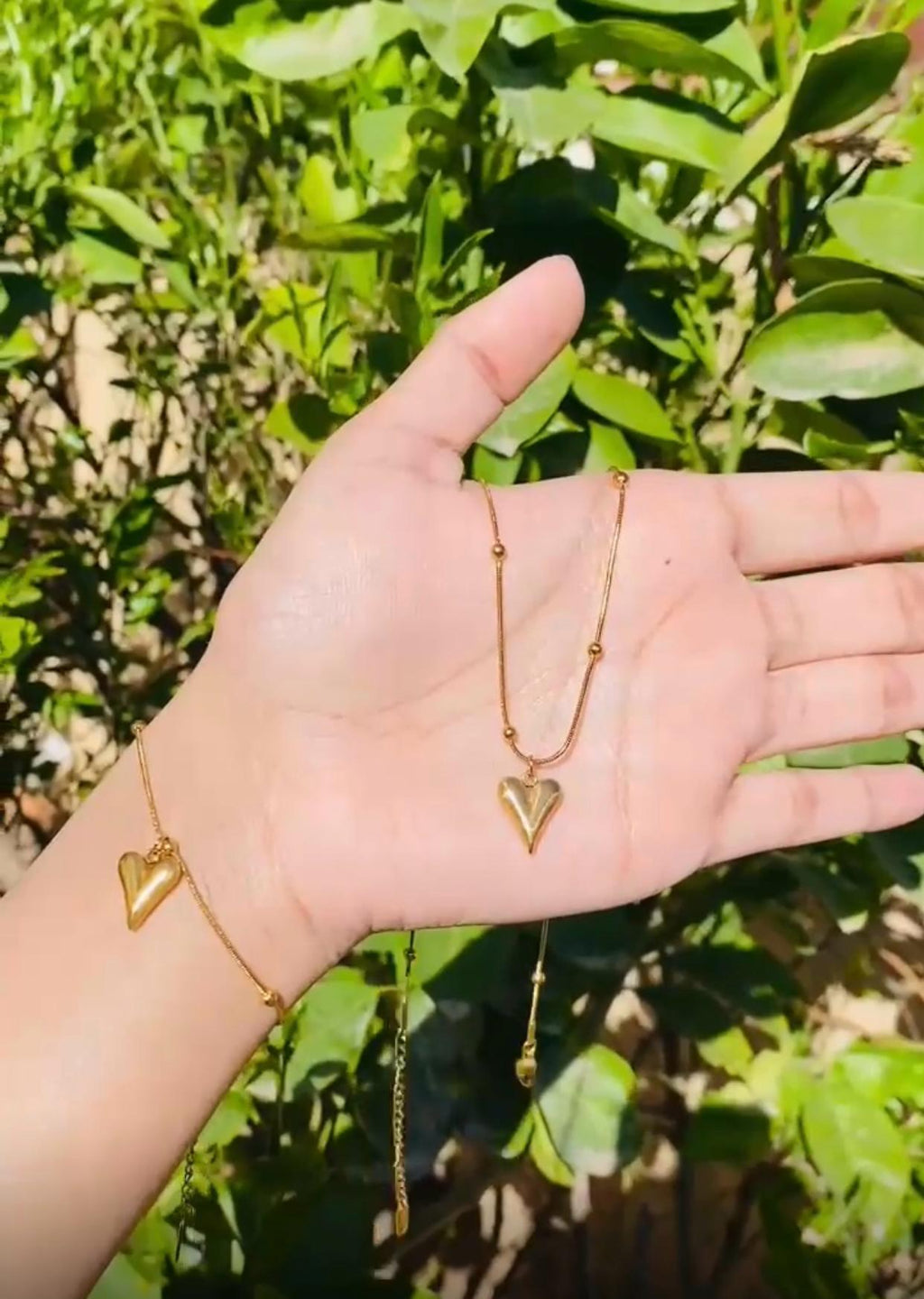 Heart chain necklace Set  ( Complete Set )