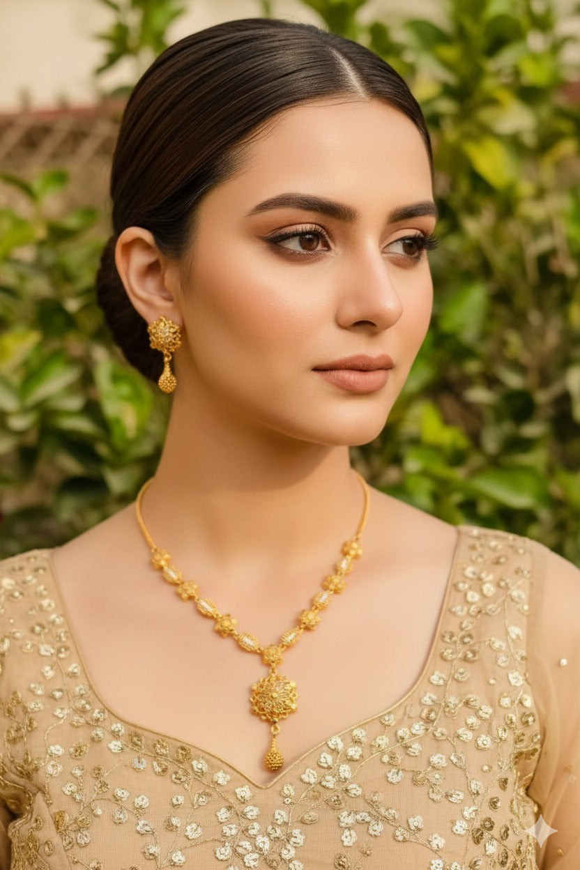Gold Plated Neckless Set