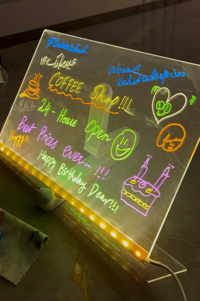 Multiple Color LED Writing Board - Large Size (Multiple Purpose)