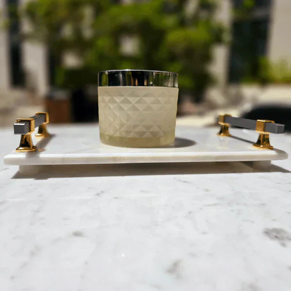 Carrara White Marble Tray