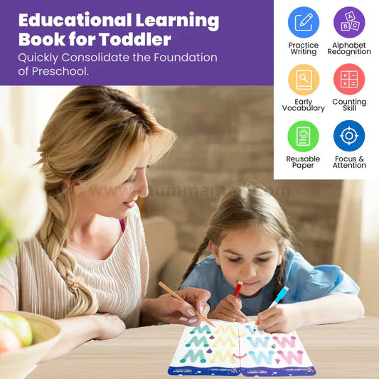 Reusable Tracing Book With 64 Pages + FREE Learning 2000+ pages PDF worksheet for kids📚