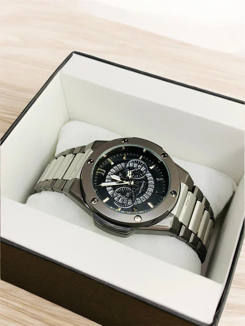 HB Stainless Steel Date Adjustment (Black Two Tone)